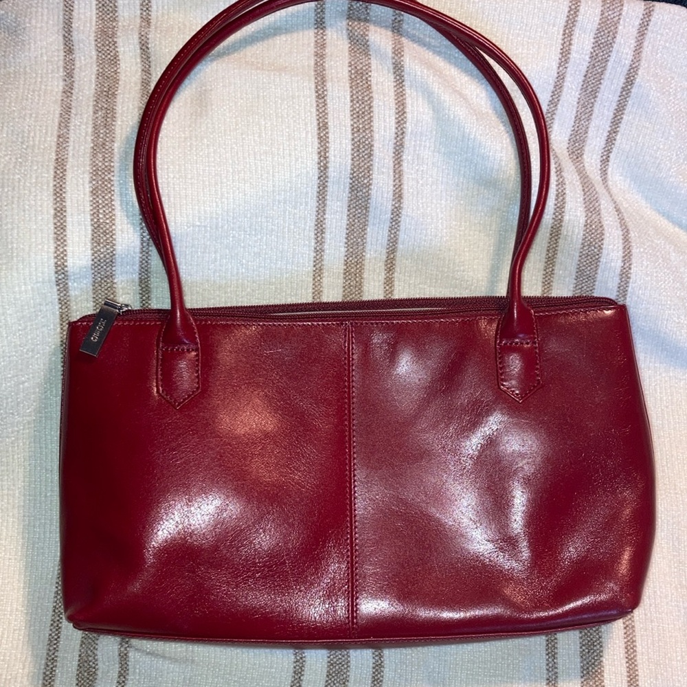 HOBO leather cherry red purse